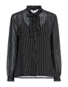 Maje Woman Shirt Black Size 4 Viscose In Black