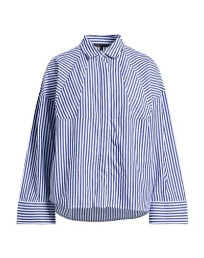 Maje Woman Shirt Blue Size 3 Cotton