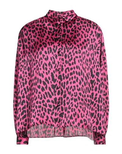 Maje Woman Shirt Fuchsia Size 2 Polyester In Pink