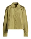 Maje Woman Shirt Military Green Size 3 Polyester In Green