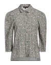 Maje Woman Shirt Military Green Size 3 Viscose, Polyamide In Green