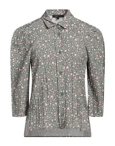Maje Woman Shirt Military Green Size 3 Viscose, Polyamide
