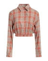 Maje Woman Shirt Orange Size 3 Polyester, Viscose, Wool, Silk In Orange