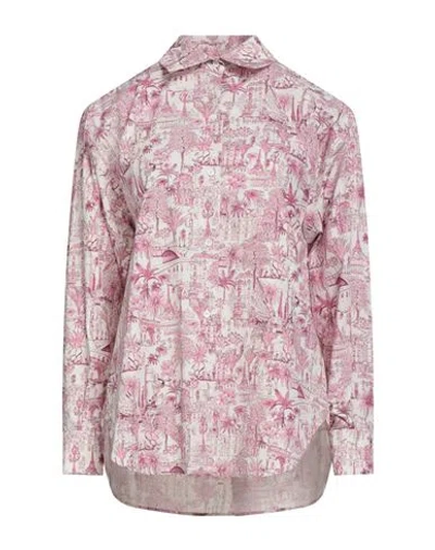 Maje Woman Shirt Pink Size 3 Organic Cotton