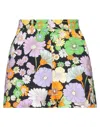 Maje Floral-print High-waisted Shorts In Black