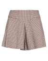 Maje Woman Shorts & Bermuda Shorts Camel Size 6 Cotton, Wool, Polyester, Polyamide In Beige