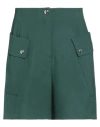 Maje Women's Structured Shorts With Pockets In Green
