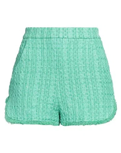Maje Woman Shorts & Bermuda Shorts Green Size 8 Cotton, Polyamide