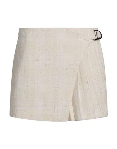 Maje Metallic Tweed Shorts In White