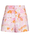 Maje Woman Shorts & Bermuda Shorts Pink Size 6 Cotton, Polyester In Pink