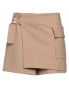 Maje Woman Shorts & Bermuda Shorts Sand Size 8 Wool, Polyester, Elastane In Beige