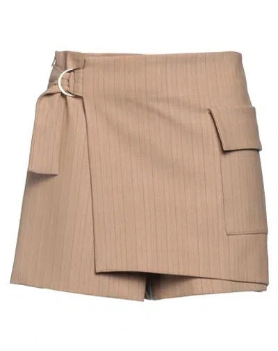 Maje Woman Shorts & Bermuda Shorts Sand Size 8 Wool, Polyester, Elastane In Beige