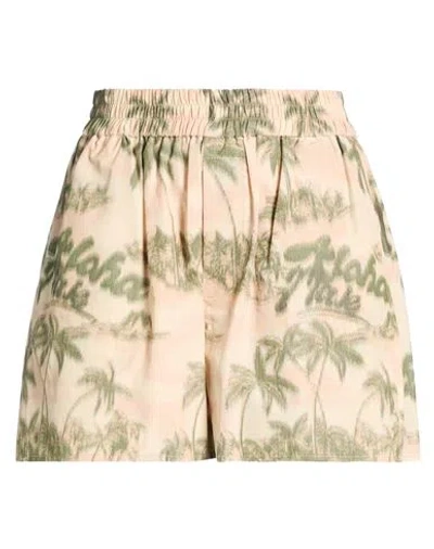 Maje Woman Shorts & Bermuda Shorts Sand Size 8 Recycled Polyester, Cotton