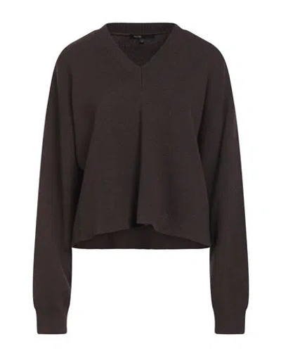 Maje Woman Sweater Dark Brown Size 2 Viscose, Wool, Polyamide, Cashmere