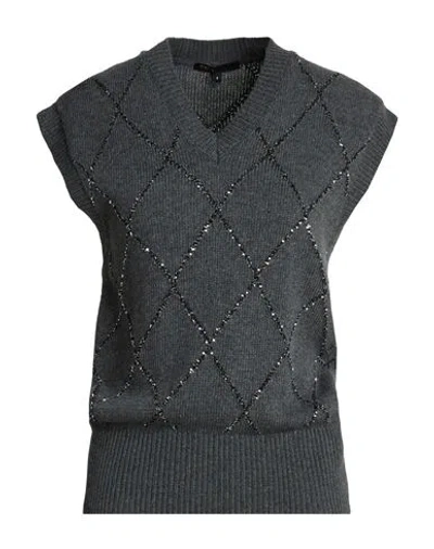 Maje Woman Sweater Grey Size 0 Wool, Polyamide In Gray