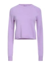 Maje Woman Sweater Lilac Size 4 Cashmere, Polyamide, Elastane In Purple