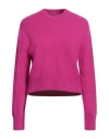 Maje Woman Sweater Mauve Size 3 Cashmere, Polyester, Elastane In Purple