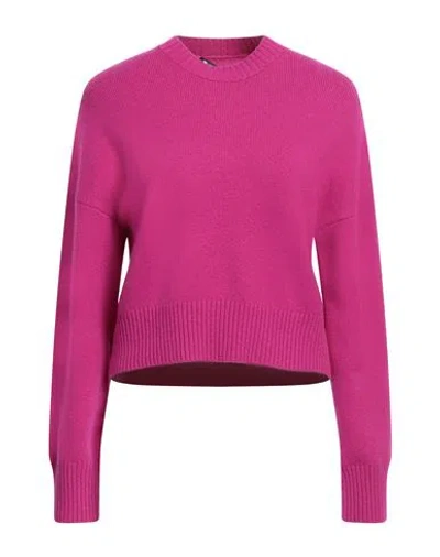 Maje Woman Sweater Mauve Size 3 Cashmere, Polyester, Elastane In Purple