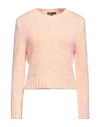 Maje Woman Sweater Salmon Pink Size 2 Cotton, Polyamide, Acrylic, Mohair Wool In Pink