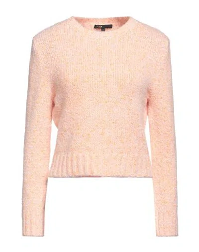 Maje Woman Sweater Salmon Pink Size 2 Cotton, Polyamide, Acrylic, Mohair Wool