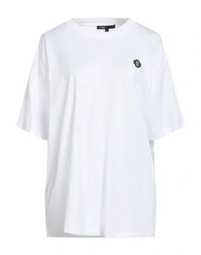 Maje Woman T-shirt White Size 4 Cotton