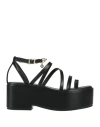 Maje Chain-embellished Platform Sandals In Black