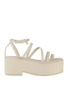 Maje Chain-embellished Platform Sandals In White