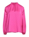 Maje Woman Top Fuchsia Size 3 Polyester In Pink