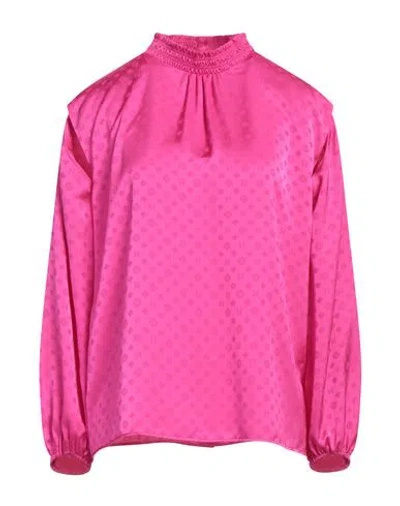 Maje Woman Top Fuchsia Size 3 Polyester In Pink
