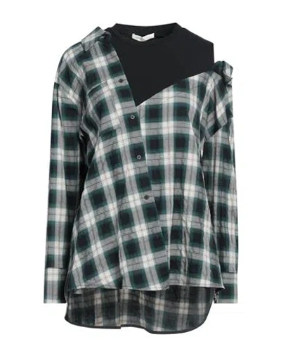 Maje Woman Top Green Size 3 Cotton, Elastane