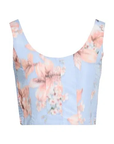 Maje Woman Top Sky Blue Size 2 Polyester