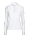 Maje Woman Top White Size 3 Polyamide, Elastane In White