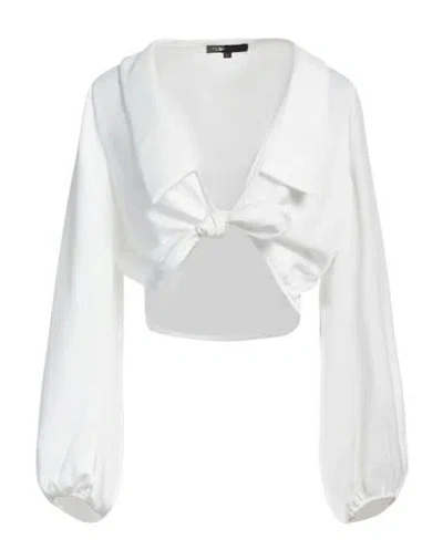 Maje Woman Top White Size 3 Polyester