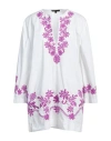 Maje Woman Top White Size 8 Cotton, Polyester In White