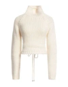 Maje Woman Turtleneck Ivory Size 3 Acrylic, Alpaca Wool, Wool In White
