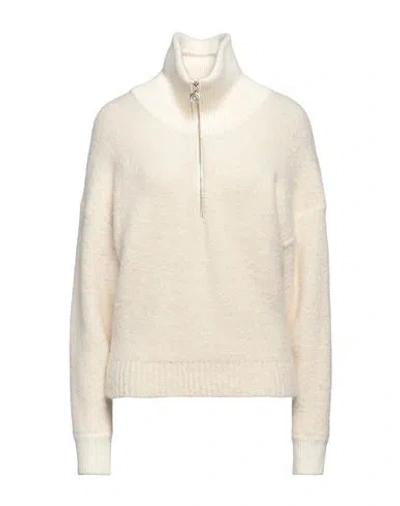 Maje Woman Turtleneck Ivory Size 3 Acrylic, Polyamide, Alpaca Wool, Wool, Elastane In White