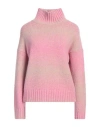 MAJE MAJE WOMAN TURTLENECK PINK SIZE 3 ACRYLIC, WOOL, VISCOSE, POLYAMIDE