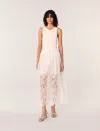 Maje Backless Jewellery Neck Bodysuit In White
