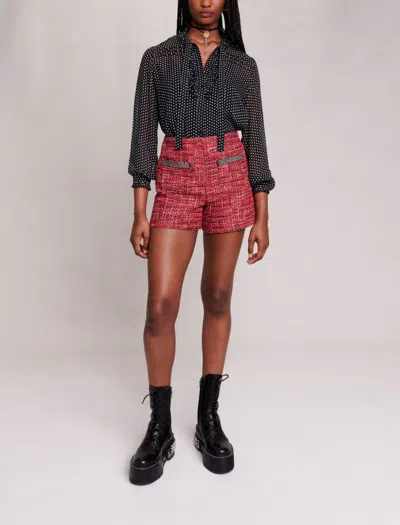 Maje Woman's Viscose Polka Dot Blouse For Spring/summer