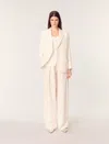 Maje Suit Jacket In Ecru