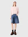 Maje Wool Cardigan With Rhinestones In Pink