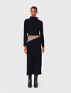 Maje Woman's Wool Knit Dress With Removable Jumper For Fall/winter In Blue