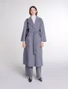 Maje Double-breasted Coat In Grey