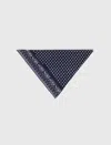 Maje Woman's Wool Reversible Triangle Scarf For Spring/summer In Blue