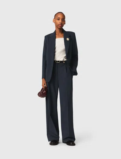 MAJE PINSTRIPE SUIT JACKET