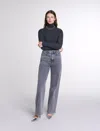 Maje Wool And Silk Jumper In Grey