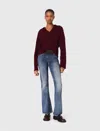 Maje Open Polo Collar Cardigan In Burgundy