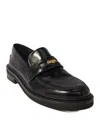 Maje Leather Loafers In Black