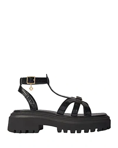 Maje Women's Fratea Strappy Lug Sandals In Black