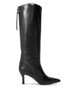 Maje 70mm Leather Boots In Black